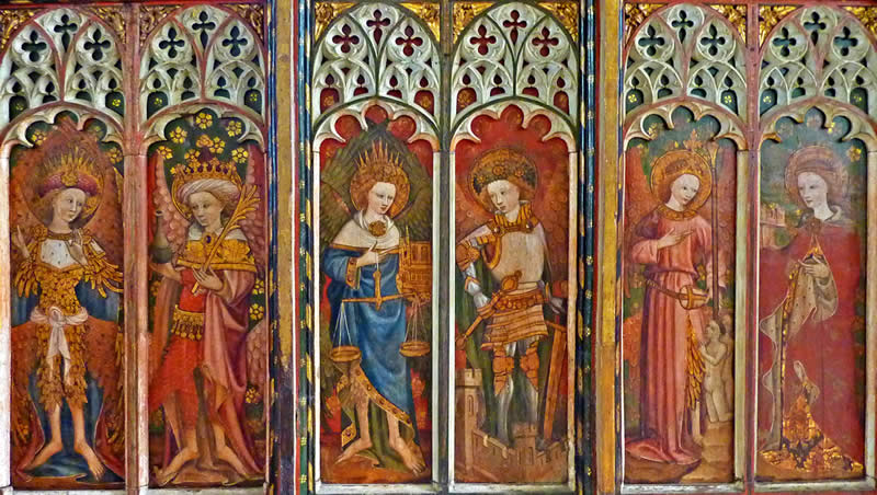 Painted Rood Screen Panel