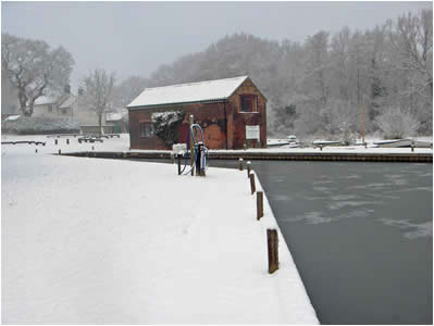 Staithe in the snow