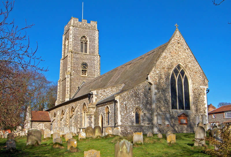 Norfolk Churches, including ancient medieval Norfolk Church Cathedral and Abbey