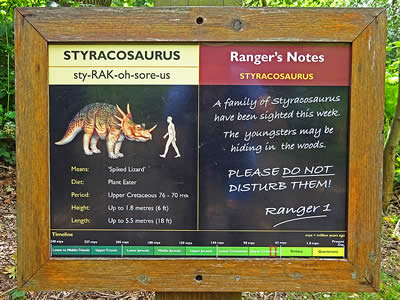 Dinosaur Trail Sign