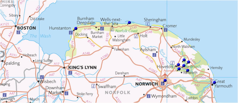 Norfolk Boat Trips Map