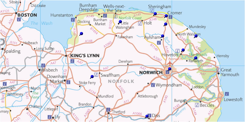 Norfolk Gardens Map