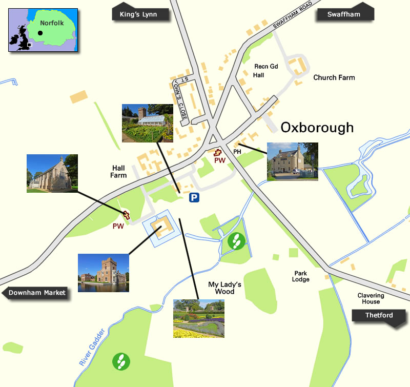 Oxburgh Hall Map