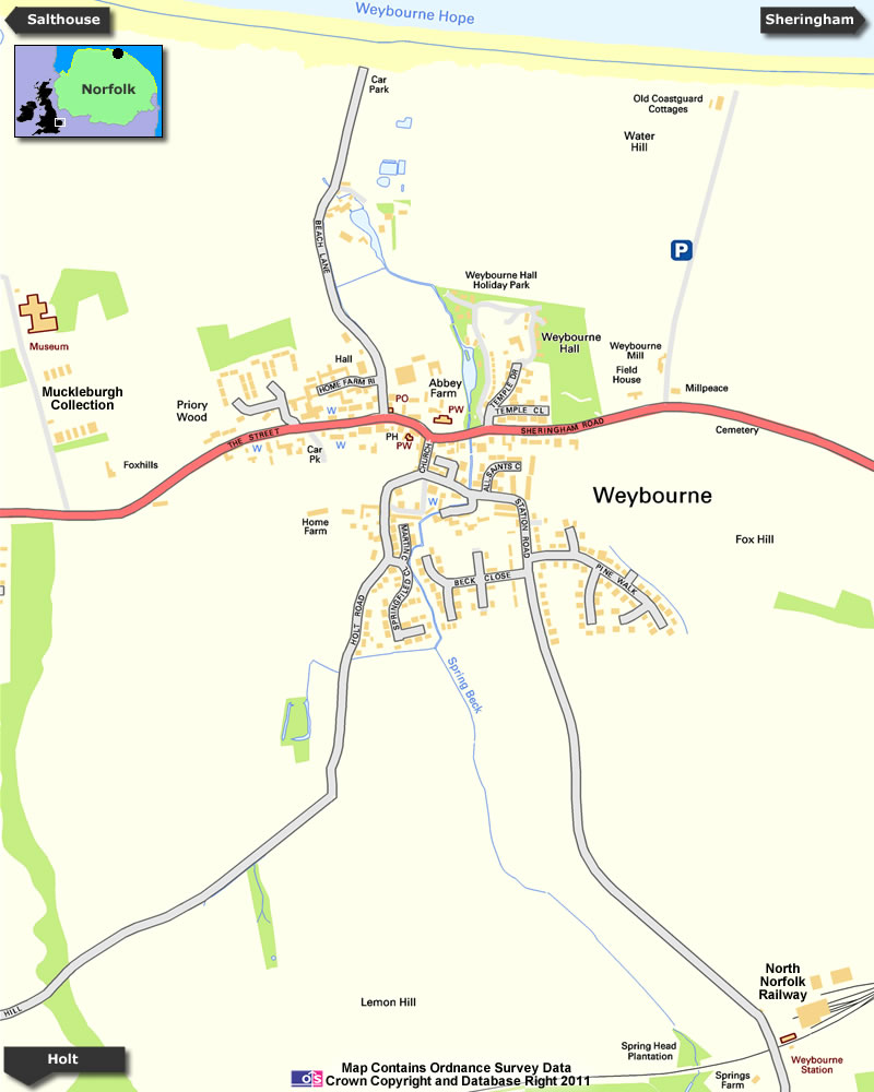 Weybourne Map