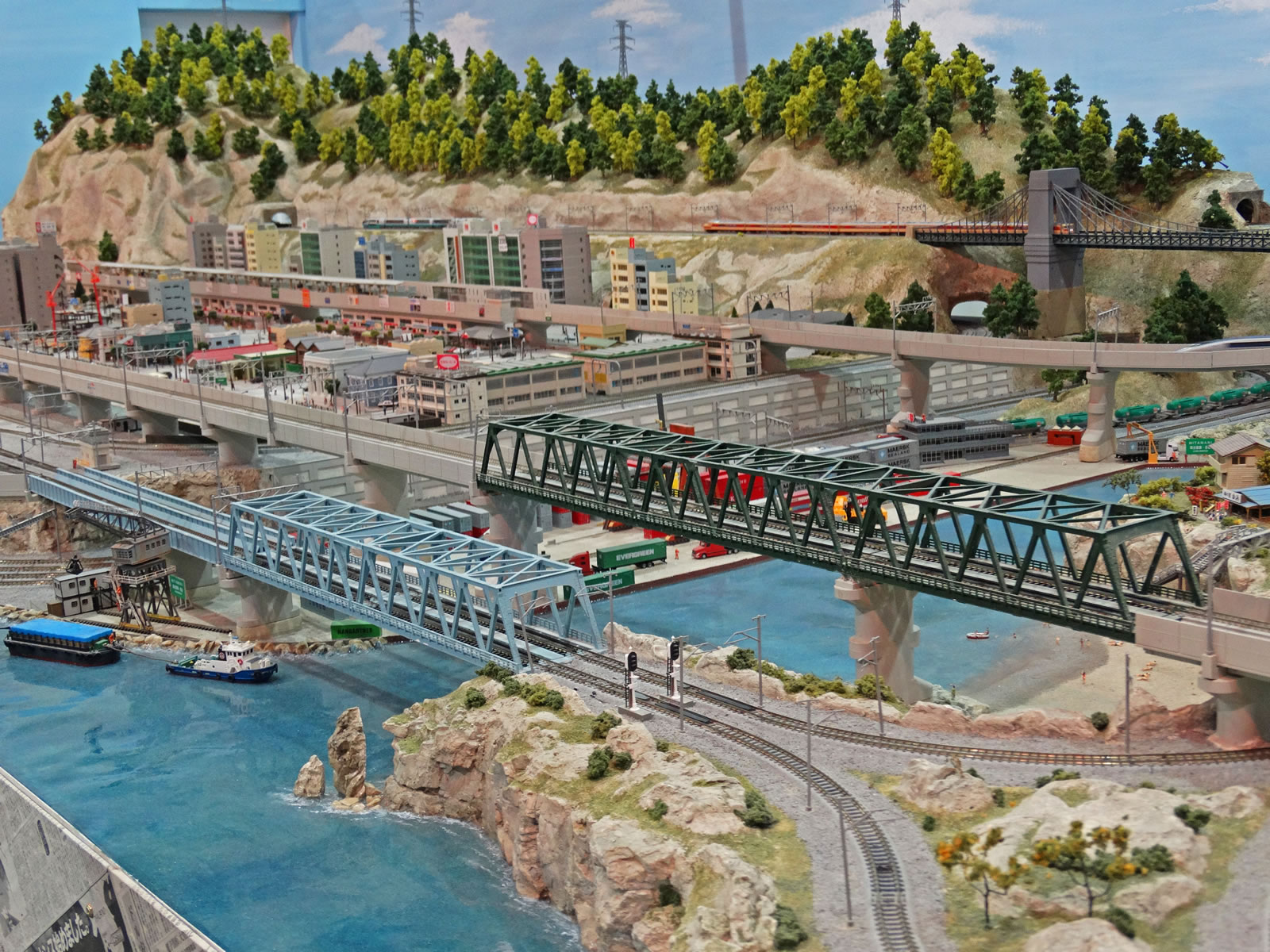 The harbour section of the Japanese layout