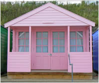 Pink Beach Hut